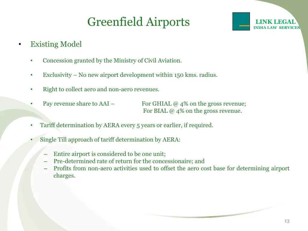 greenfield airports