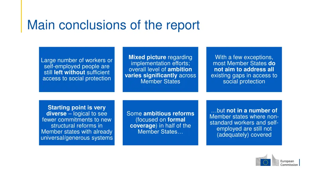 main conclusions of the report