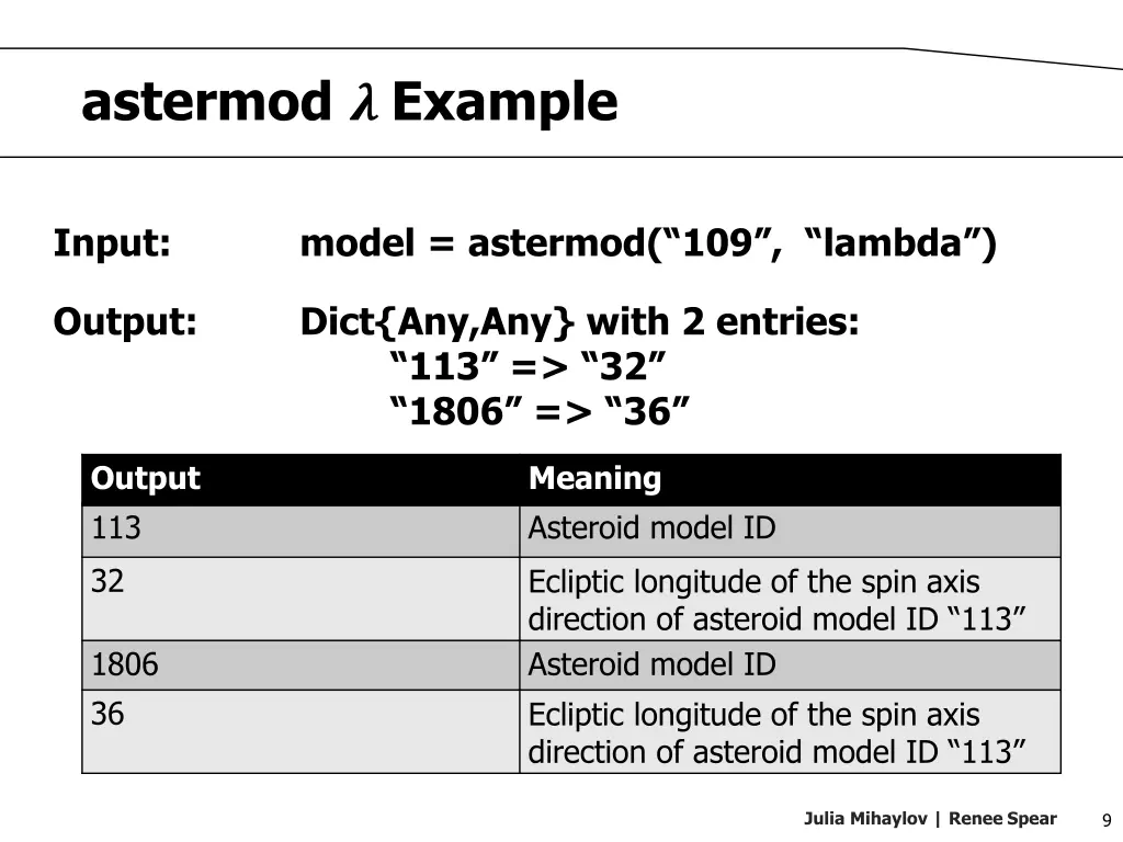 astermod example 1