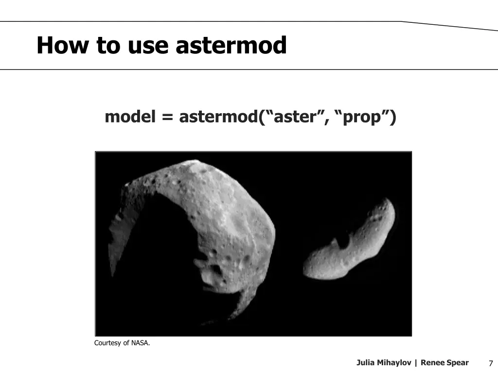 how to use astermod