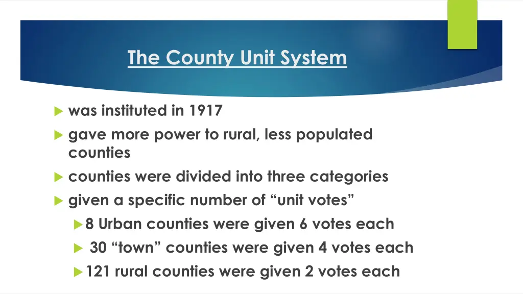 the county unit system