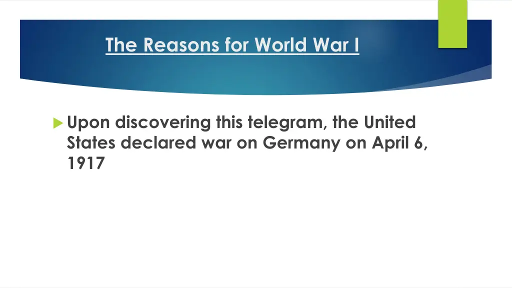 the reasons for world war i 3