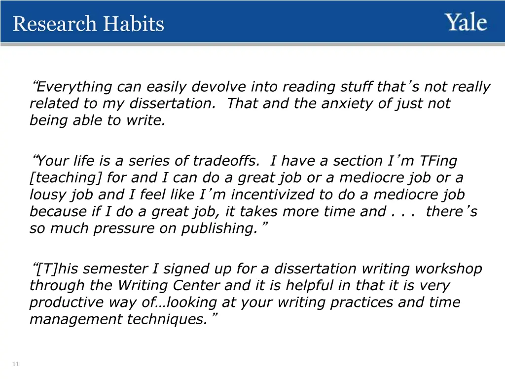 research habits