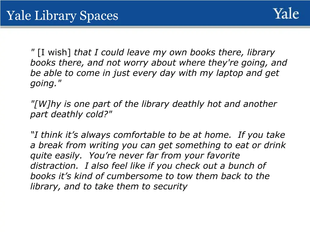 yale library spaces