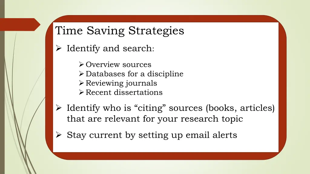 time saving strategies
