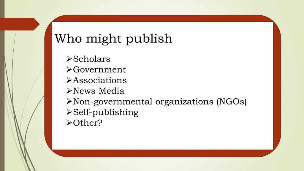 who might publish