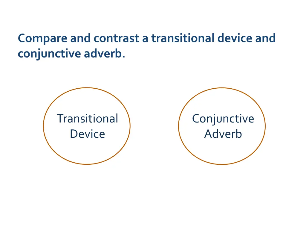 compare and contrast a transitional device