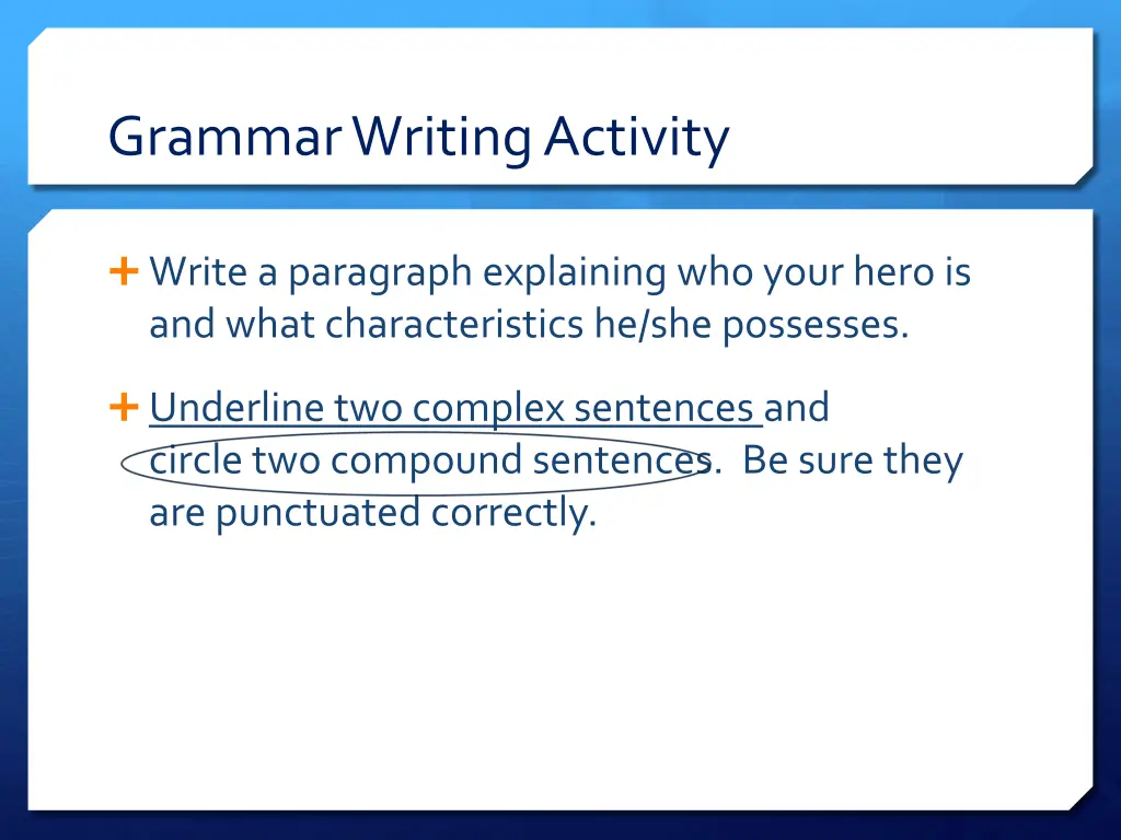 grammar writing activity 1