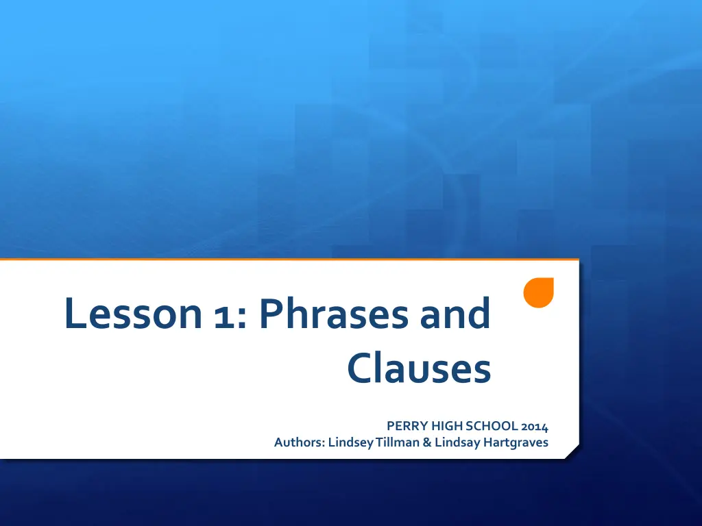 lesson 1 phrases and