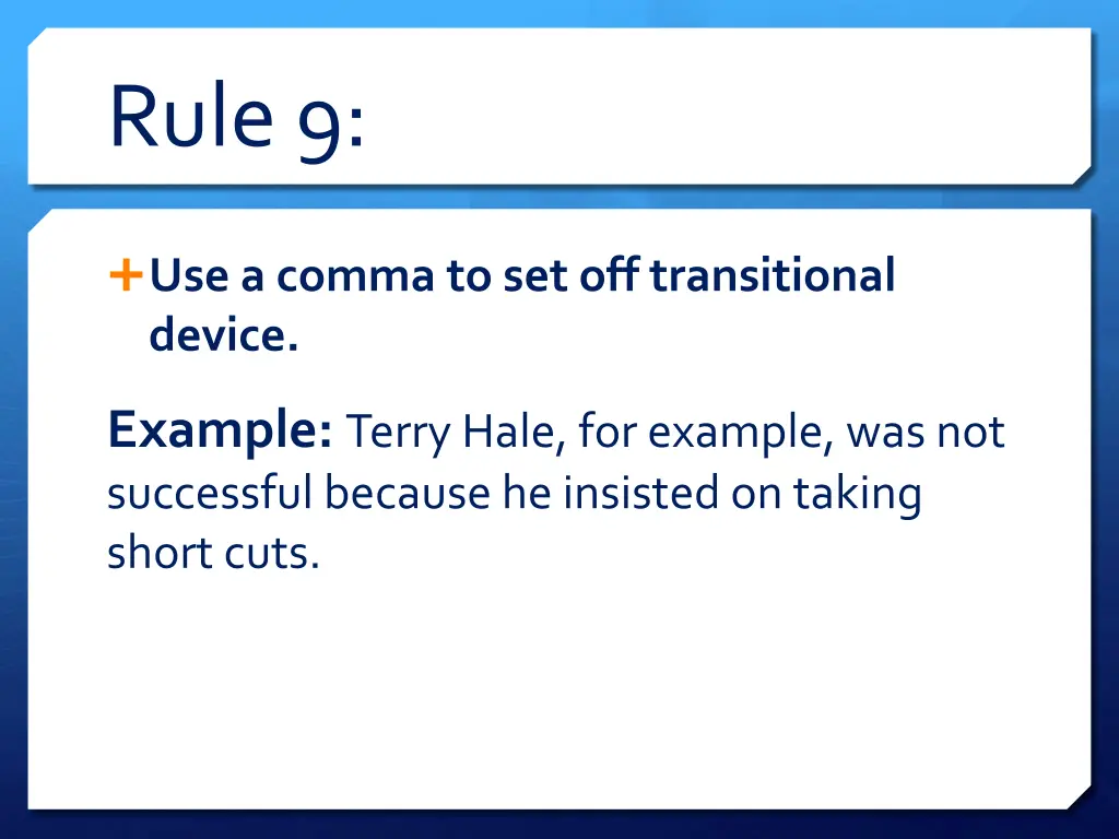rule 9