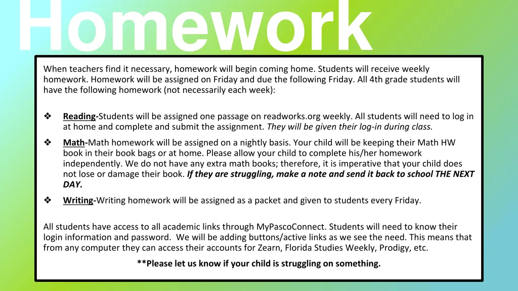 homework