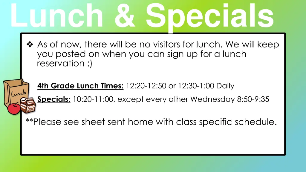 lunch specials