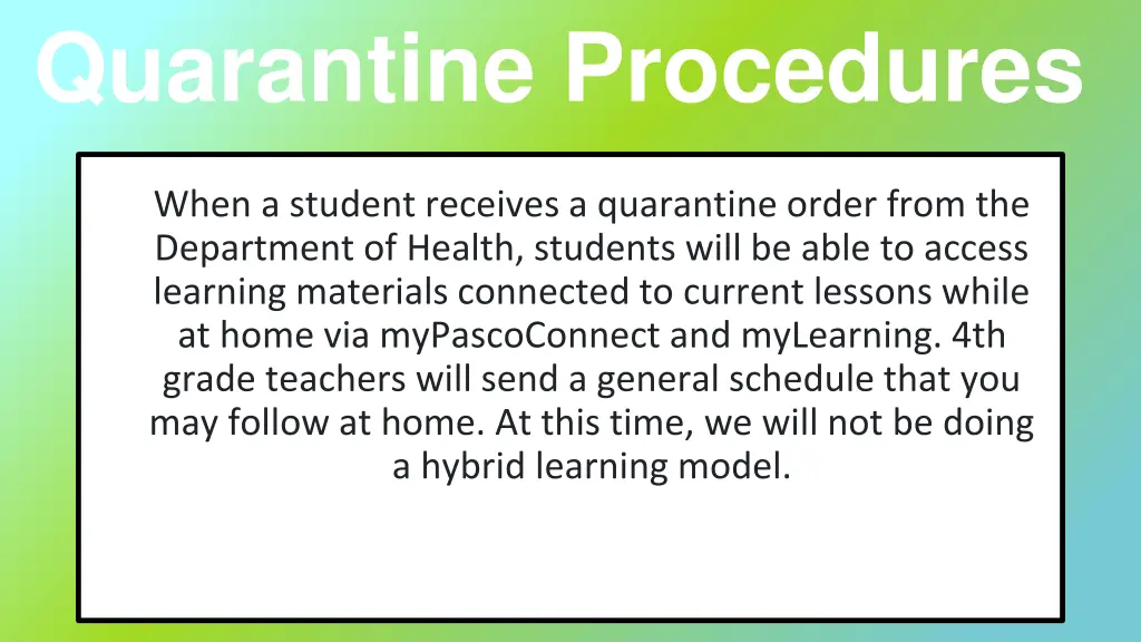 quarantine procedures 1