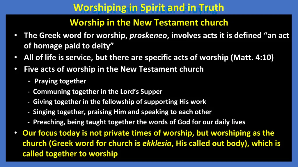 in spirit and in truth praying worshiping