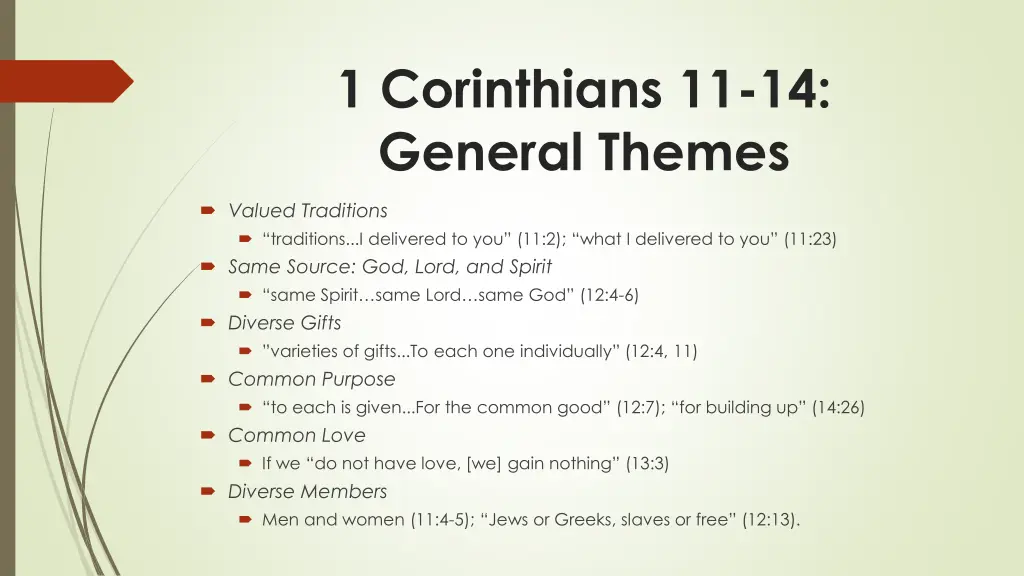 1 corinthians 11 14 general themes