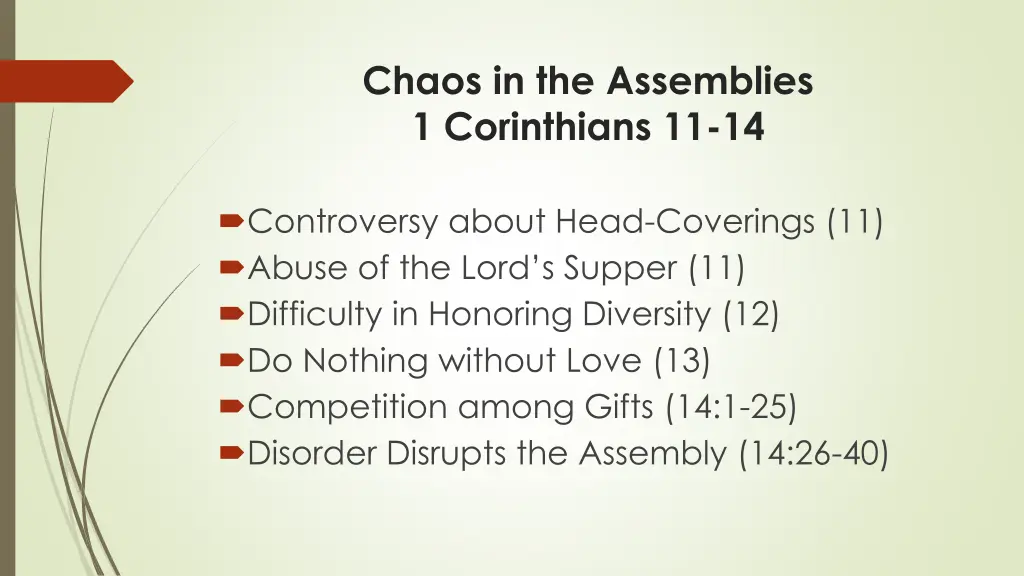 chaos in the assemblies 1 corinthians 11 14