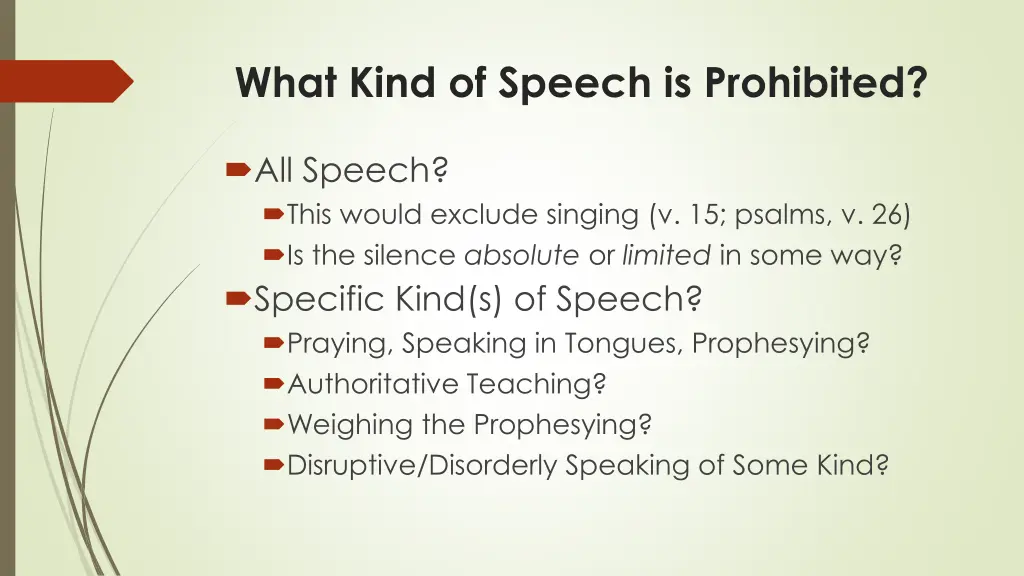 what kind of speech is prohibited