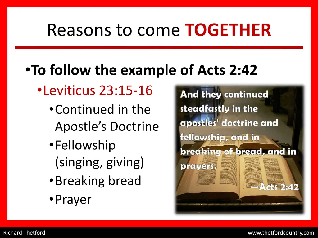 reasons to come together 2