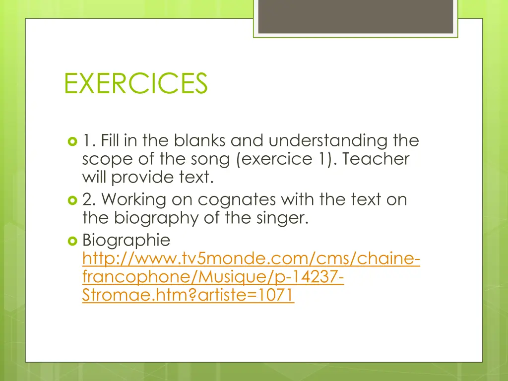 exercices