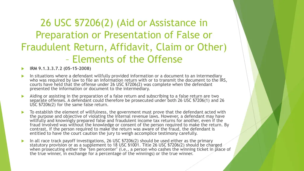 26 usc 7206 2 aid or assistance in preparation 1