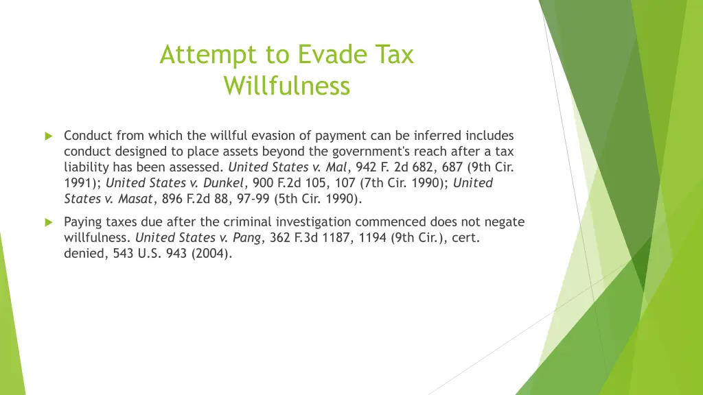 attempt to evade tax willfulness 1