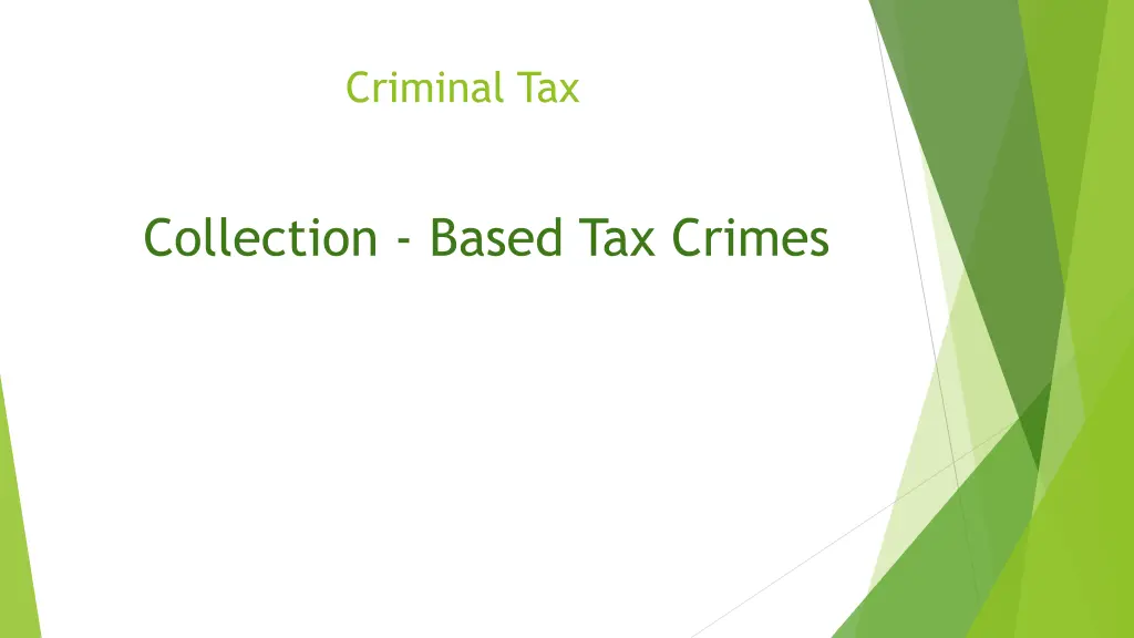 criminal tax