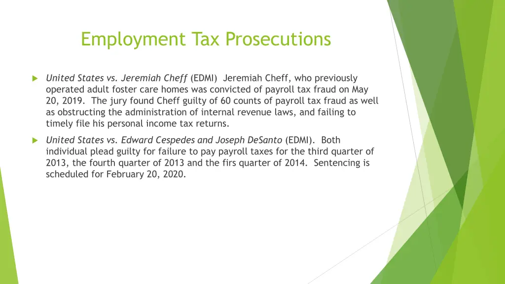 employment tax prosecutions 1