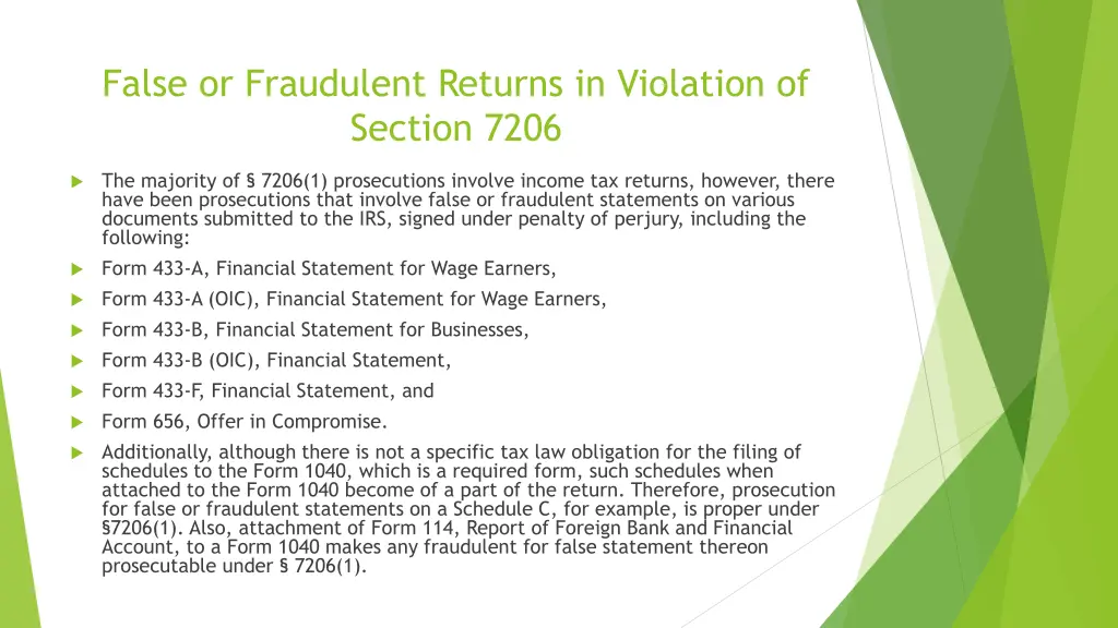 false or fraudulent returns in violation 2