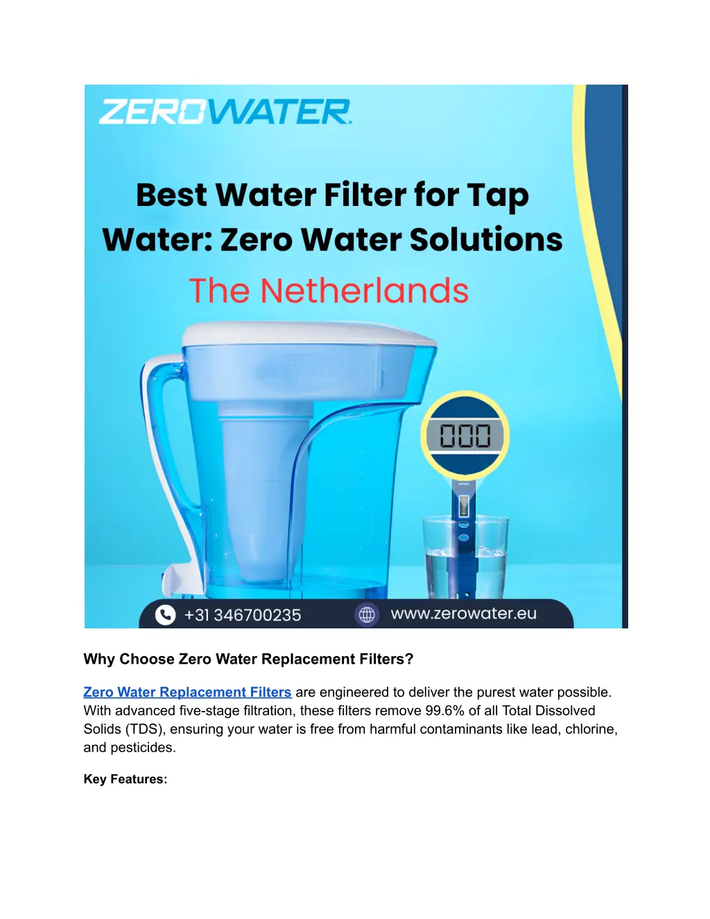 why choose zero water replacement filters