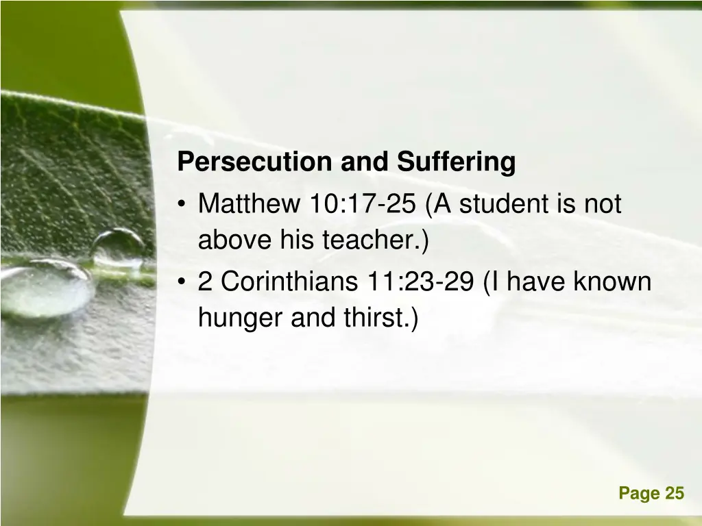 persecution and suffering matthew