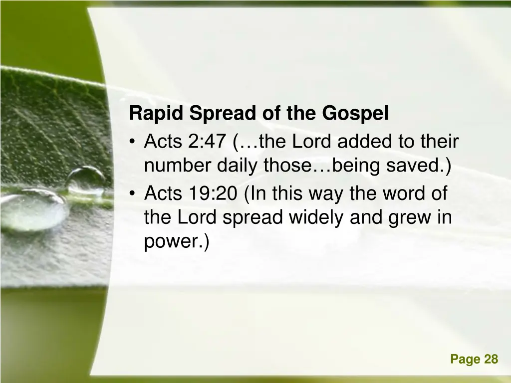 rapid spread of the gospel acts 2 47 the lord