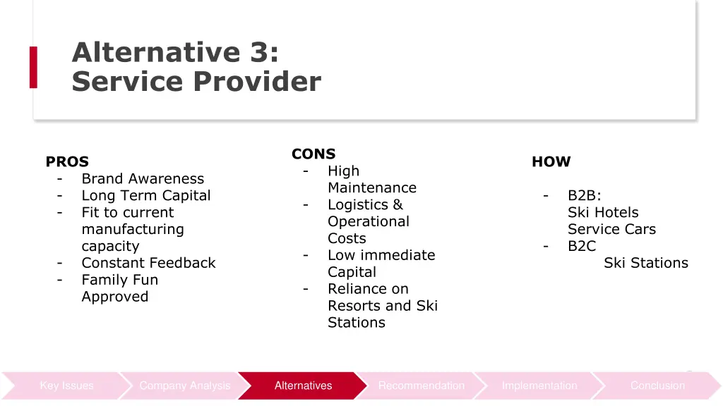 alternative 3 service provider
