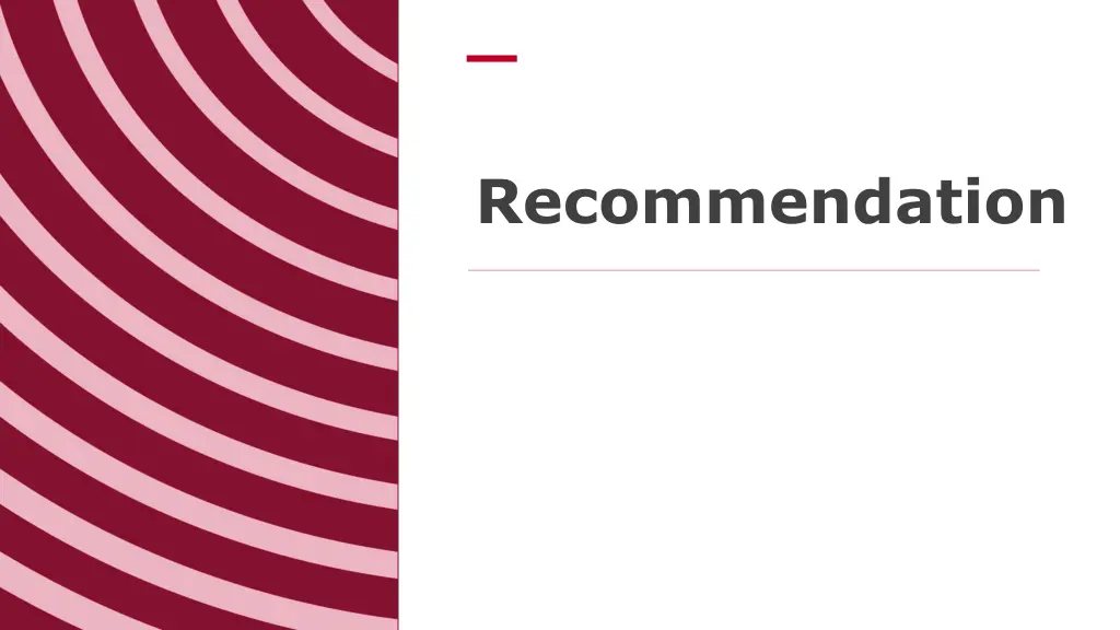 recommendation