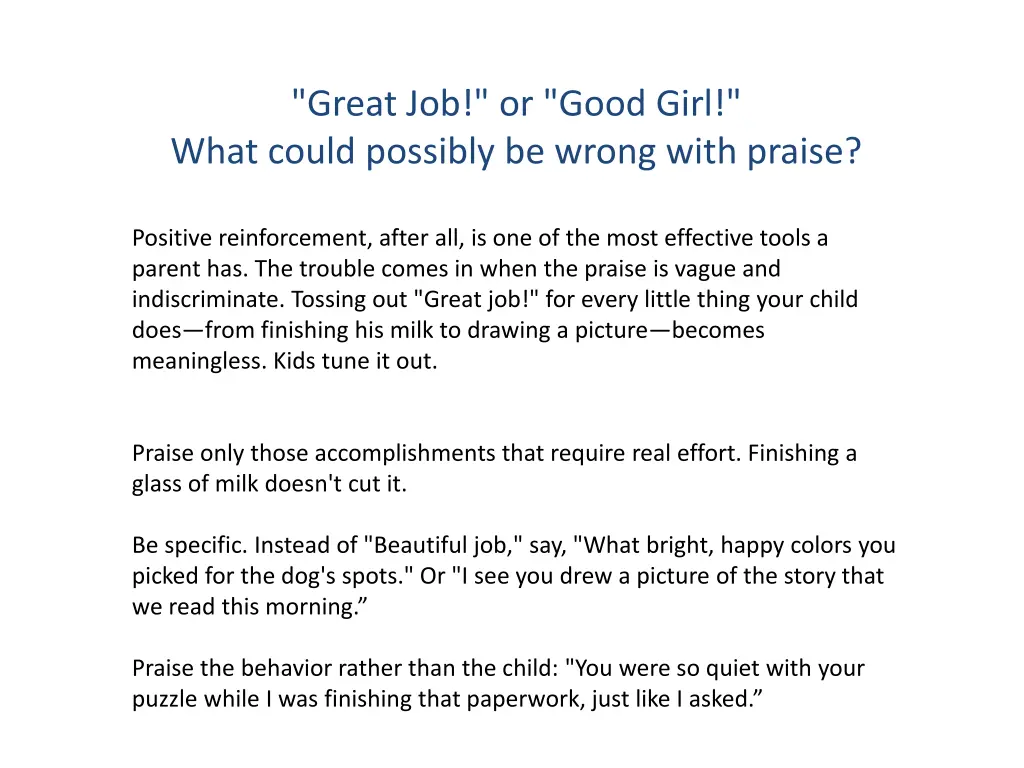 great job or good girl what could possibly