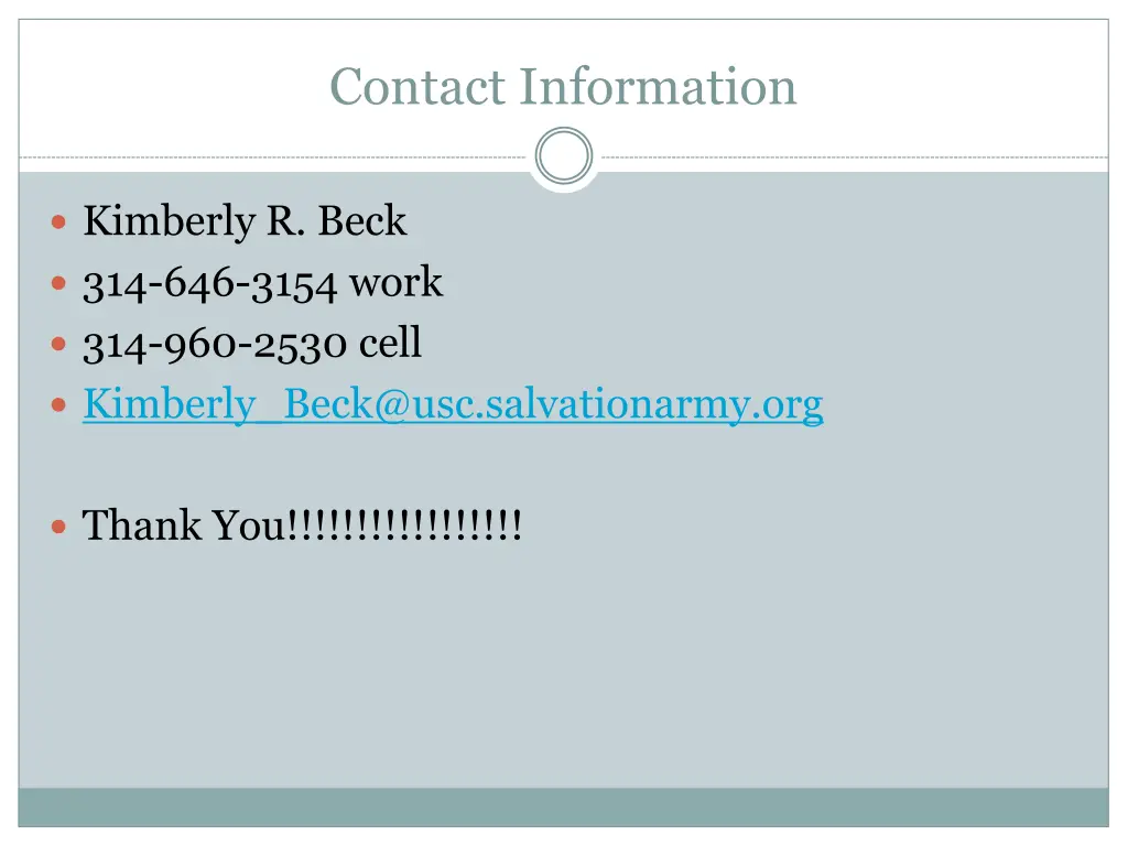 contact information