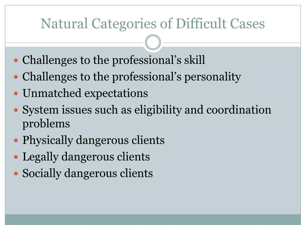 natural categories of difficult cases