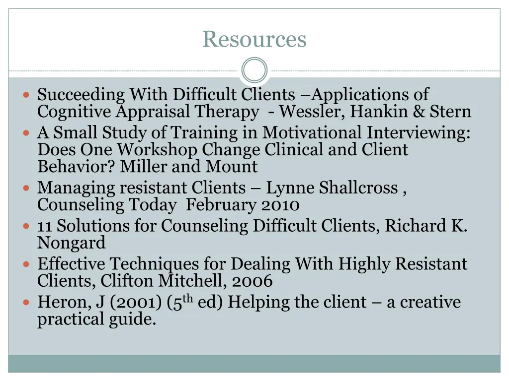 resources
