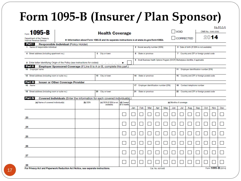 form 1095 b insurer plan sponsor