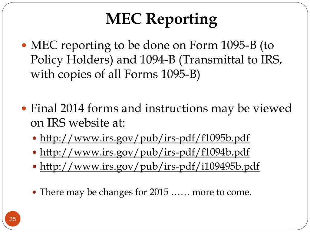 mec reporting 1