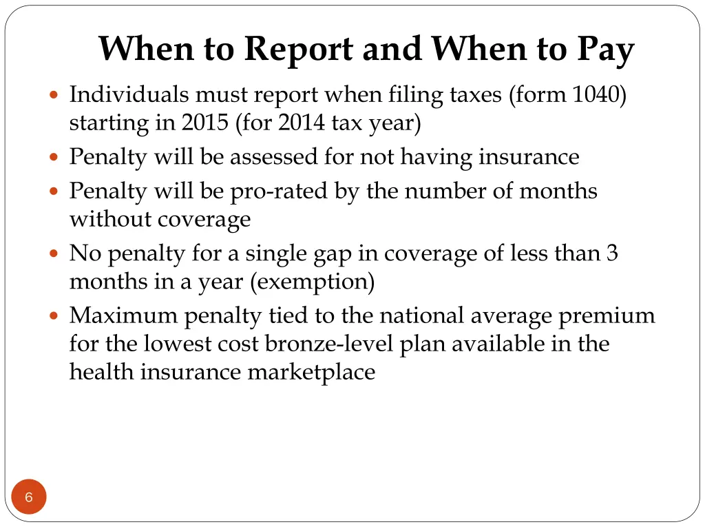 when to report and when to pay