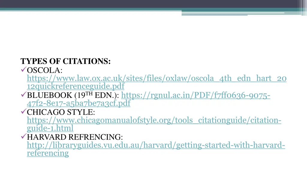 types of citations oscola https