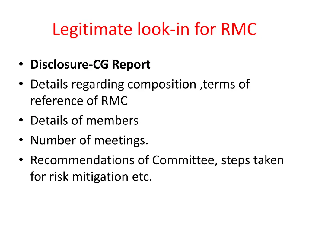 legitimate look in for rmc