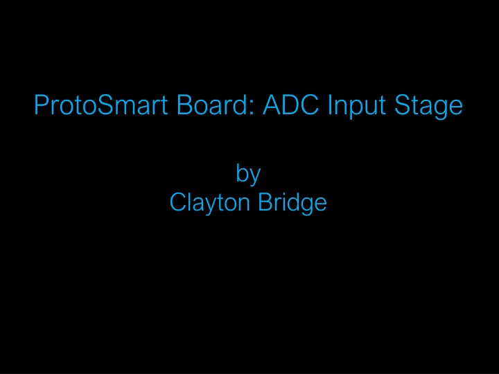 protosmart board adc input stage