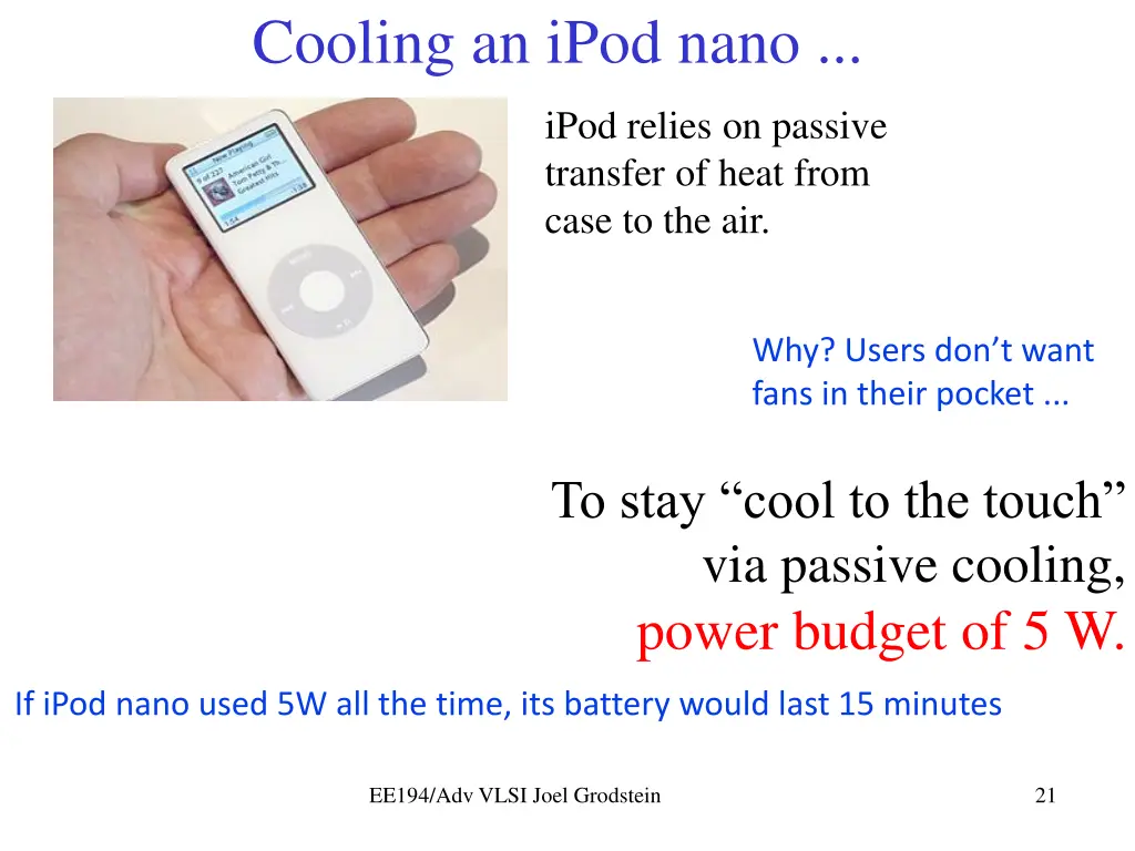 cooling an ipod nano