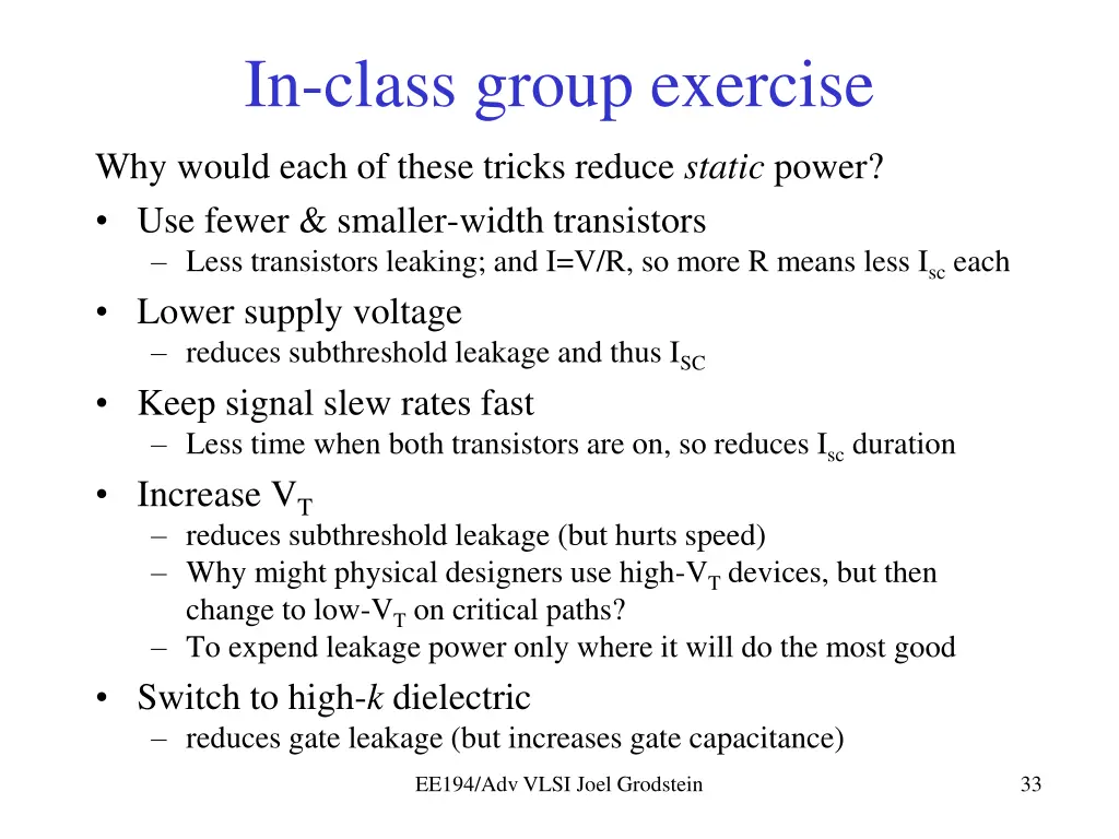 in class group exercise
