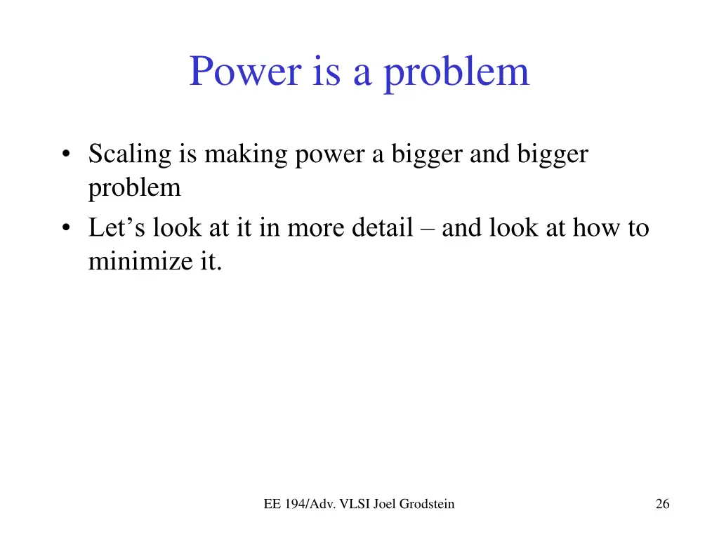 power is a problem