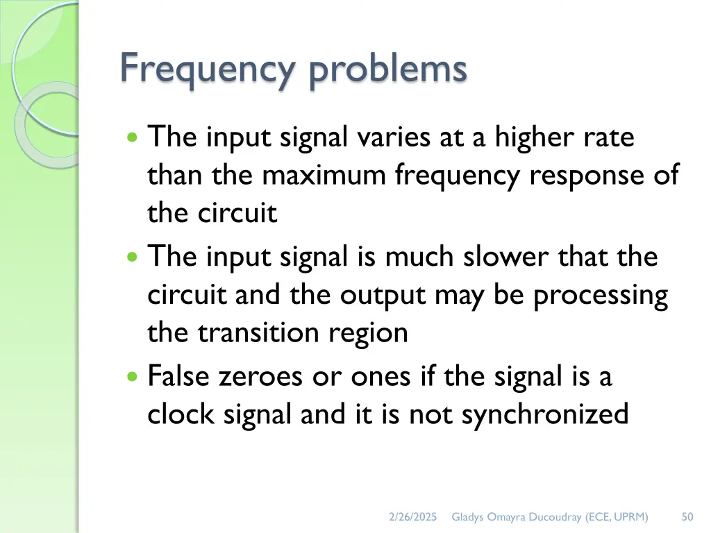 frequency problems