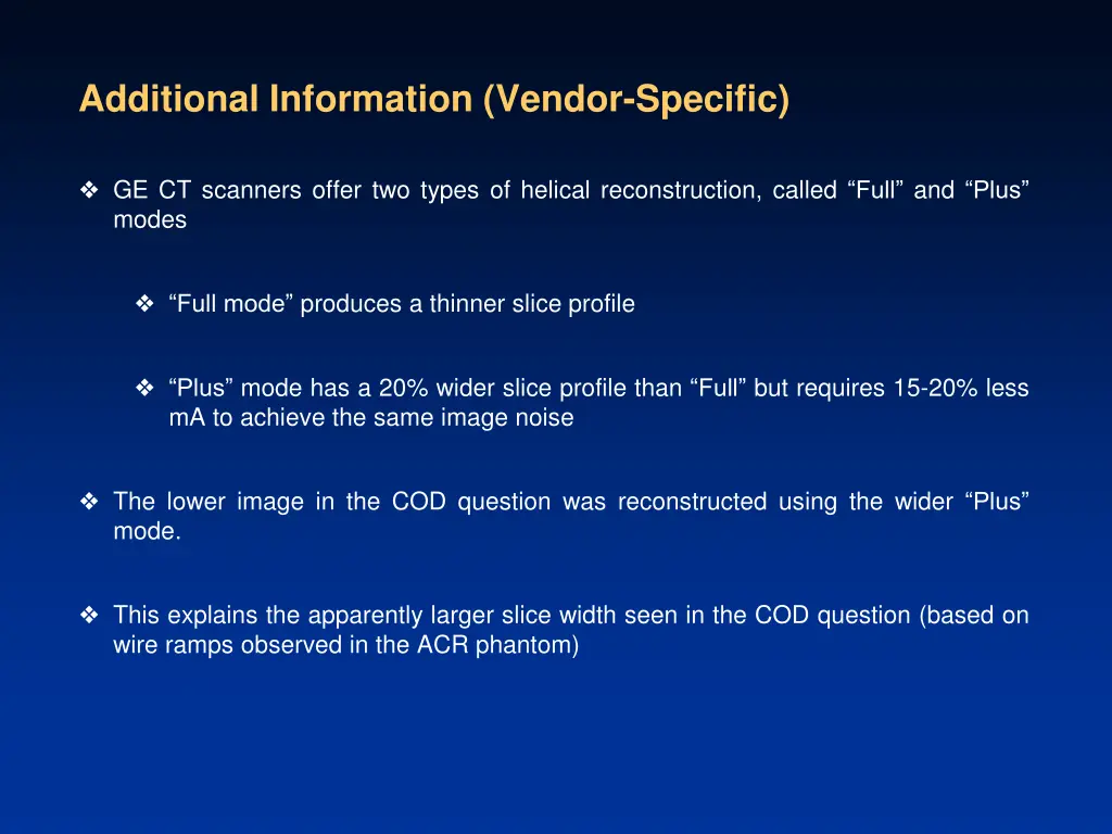 additional information vendor specific