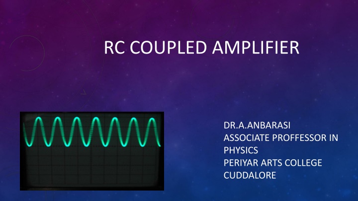 rc coupled amplifier