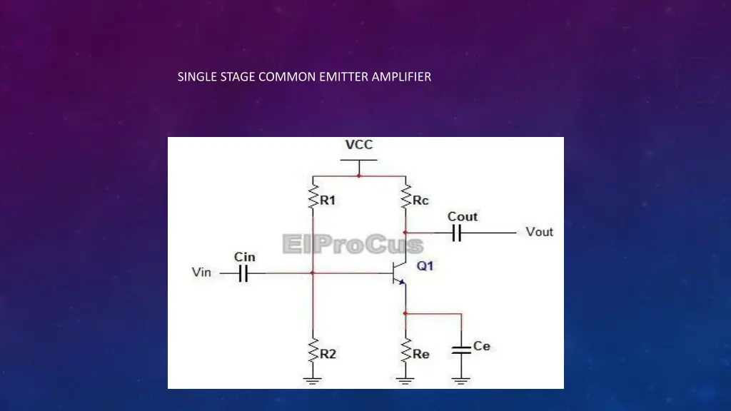 single stage common emitter amplifier